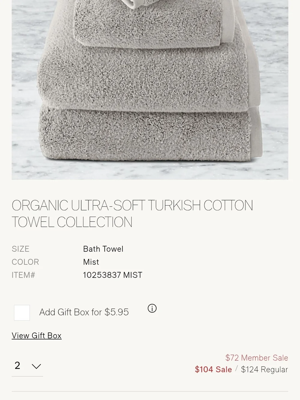 Restoration Hardware Turkish Towel Set